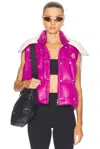 Moncler Tyrian Purple Nylon Pario Sleeveless Down Jacket In Purple