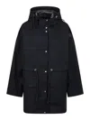 Moncler Gaillon Short Parka Jacket In Blue