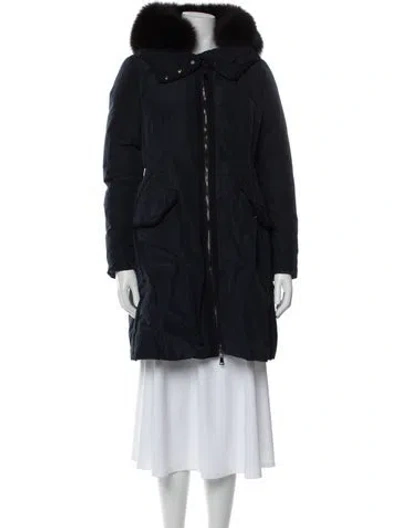 Pre-owned Moncler Parka In Blue