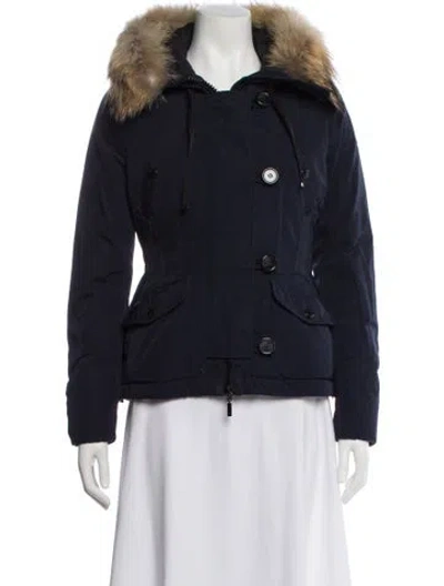 Pre-owned Moncler Parka In Blue