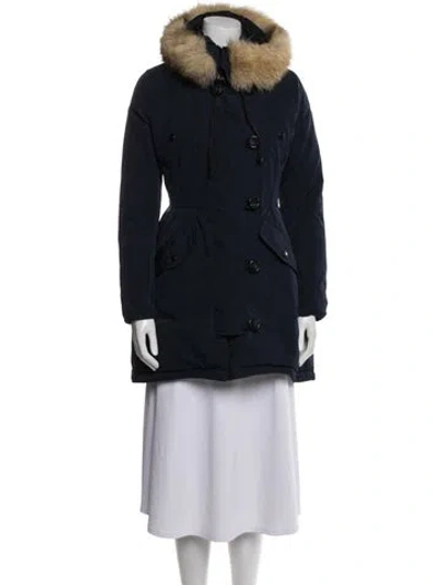 Pre-owned Moncler Parka In Blue