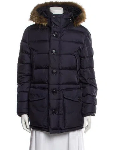 Pre-owned Moncler Parka In Blue