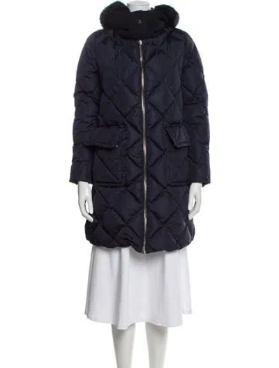 Pre-owned Moncler Parka In Blue