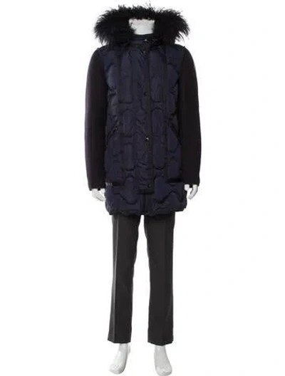 Pre-owned Moncler Parka In Blue