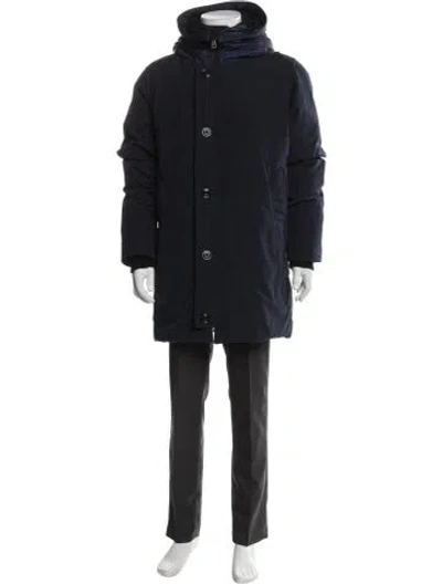 Pre-owned Moncler Parka In Blue