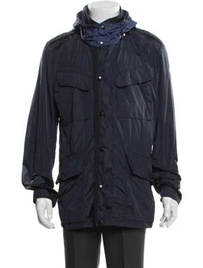Pre-owned Moncler Parka In Blue
