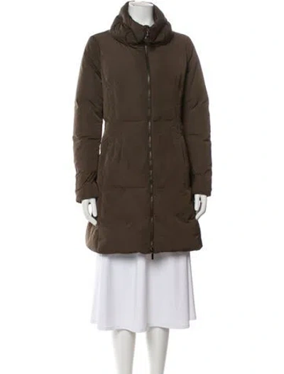 Pre-owned Moncler Parka In Brown