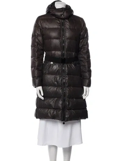 Pre-owned Moncler Parka In Brown