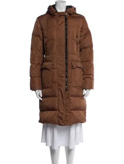 Pre-owned Moncler Parka In Brown
