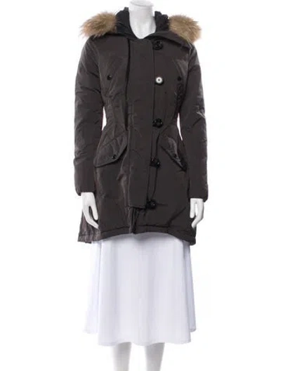 Pre-owned Moncler Parka In Gray