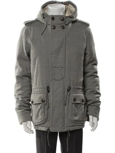 Pre-owned Moncler Parka In Gray