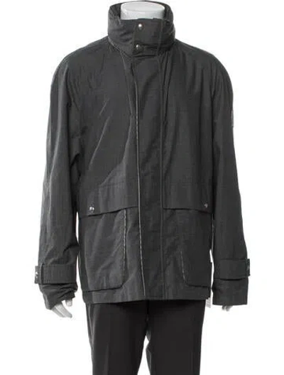 Pre-owned Moncler Parka In Gray