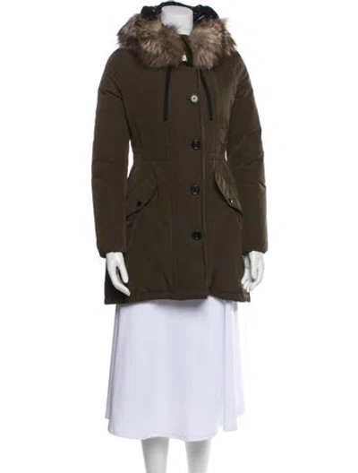 Pre-owned Moncler Parka In Green