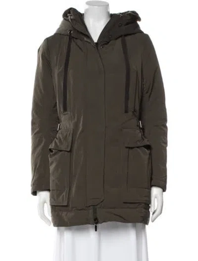 Pre-owned Moncler Parka In Green