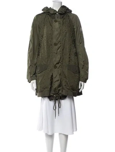 Pre-owned Moncler Parka In Green