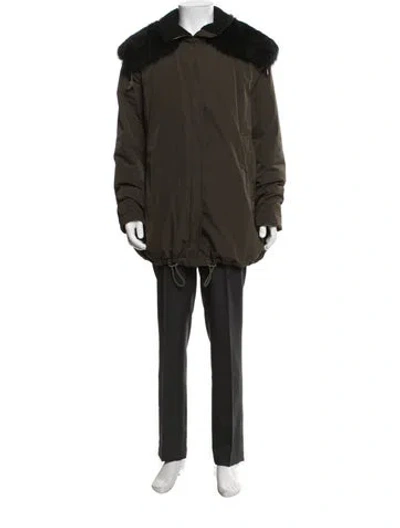 Pre-owned Moncler Parka In Green