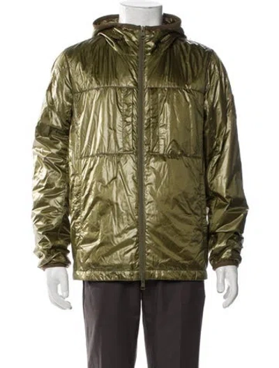 Pre-owned Moncler Parka In Green