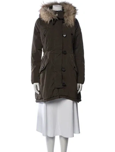 Pre-owned Moncler Parka In Green