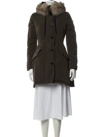 Pre-owned Moncler Parka In Green