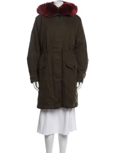 Pre-owned Moncler Parka In Green