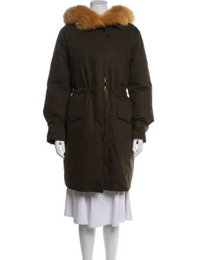 Pre-owned Moncler Parka In Green