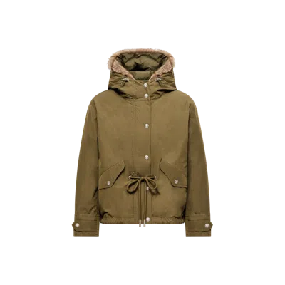 MONCLER MONCLER PARKA MATELASSÉE À BORDURE EN SHEARLING 3-EN-1 EFFRAIE, FEMME, VERT, TAILLE: 1