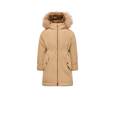 Moncler Kids' Parka Matelassée À Capuche Elusia, Filles, Beige, Taille: 10a