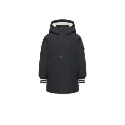 Moncler Kids' Ever Hooded Long Down Parka, Boys, Blue, Size: 8y In Black