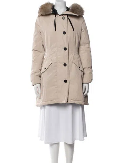 Pre-owned Moncler Parka In Neutrals