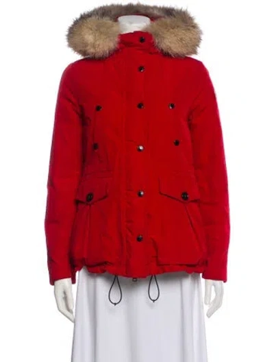 Pre-owned Moncler Parka In Red
