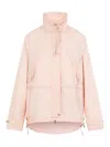 Moncler Light Pink Turtle-neck Jacket In Pink