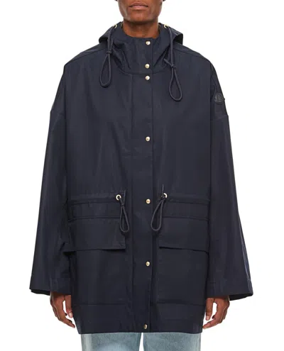 Moncler Parka-style Jacket With Hood In Blue
