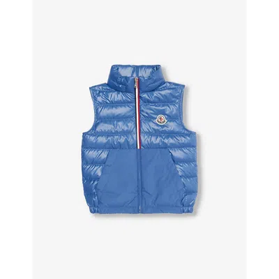 Moncler Kids' Apatou Padded Shell-down Gilet 4-14 Years Pastel Blu In Pastel Blue