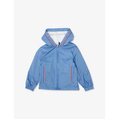 Moncler Kids' Pastel Blue Granduc Logo-patch Woven Jacket