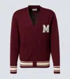 Moncler Patch-pocket Cardigan In Burgundy