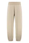 Moncler Sport Trousers With Patch And Elastic Ankle Cuffs In Multi