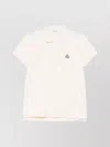 Moncler Women Cotton Polo Shirt With Iconic Patch In White