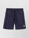 Moncler Nylon Swim Trunks With Logo Patch On The Front