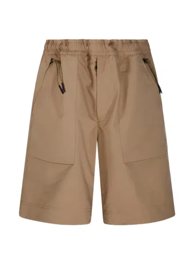 Moncler Patch Pocket Shorts In Neutral