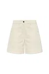 Moncler Gabardine Shorts In White