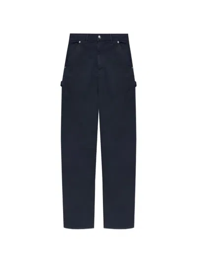 Moncler Patch-pocket Trousers In Blue