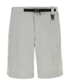 Moncler Bermuda Shorts With Elastic Waistband And Pockets In Gray