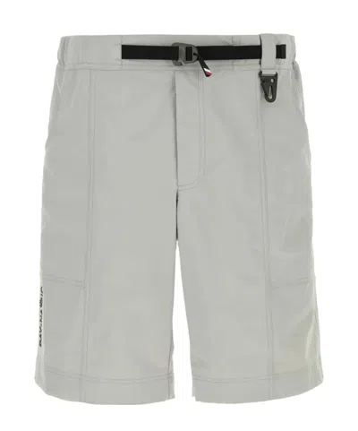 Moncler Patchwork Bermuda Shorts In Grey