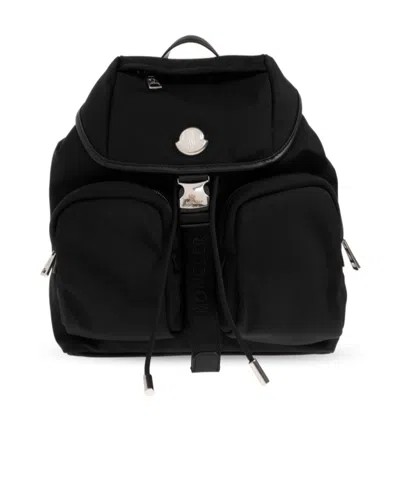 Moncler Patterned Backpack In Black