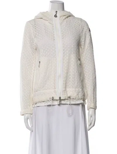 Pre-owned Moncler Patterned Down Jacket In Neutral