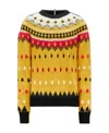 Moncler Fair Isle Sweater In Wool And Alpaca In Yellow