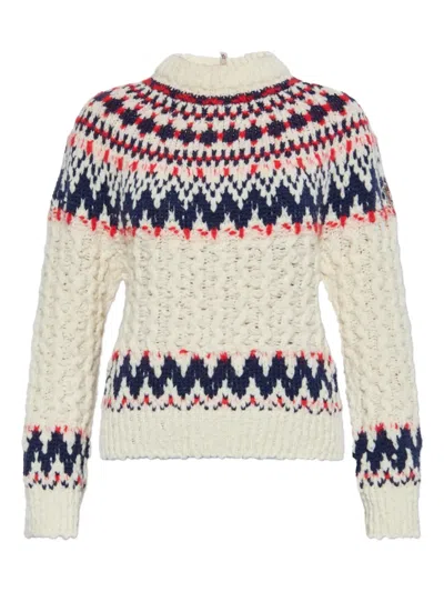 MONCLER PATTERNED-JACQUARD JUMPER