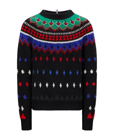 MONCLER MONCLER GRENOBLE JACQUARD KNITTED JUMPER
