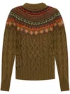 Moncler Carded Virgin Wool Crewneck Sweater In Green