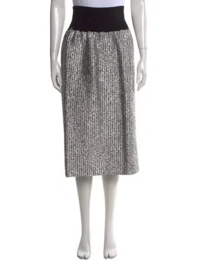Pre-owned Moncler Patterned Midi Length Skirt In Multi